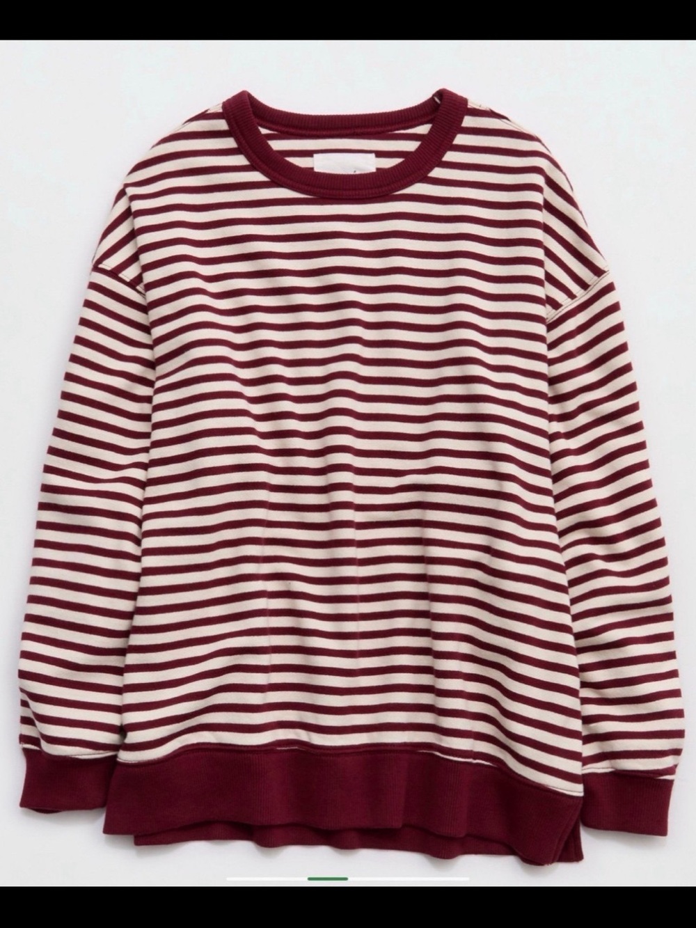 Aerie Tres Chic sweatshirt in deep cherry size small